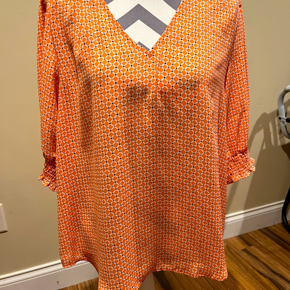 Ann Taylor Factory Orange Blouse